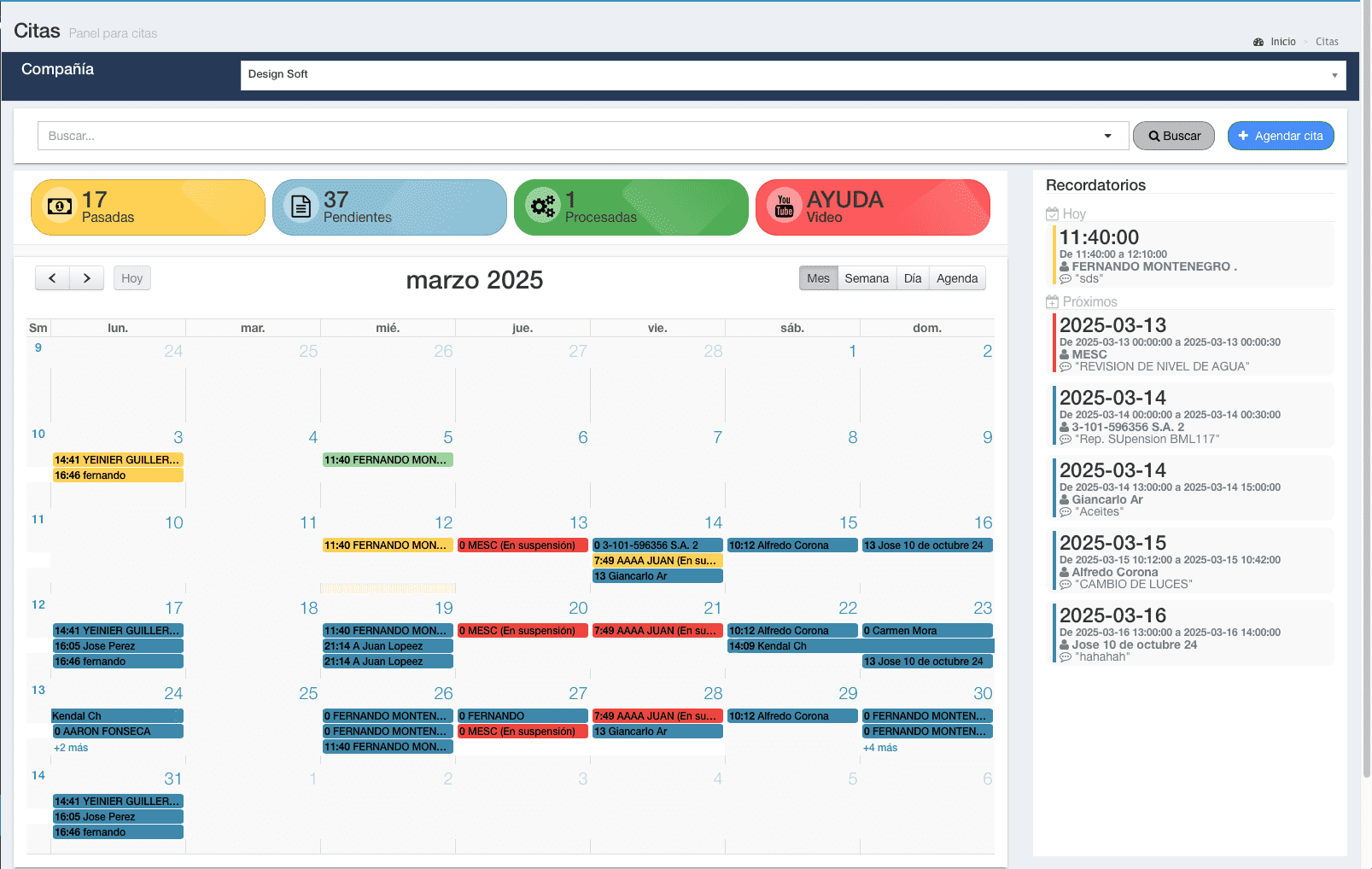Sistema de Gestión de Citas